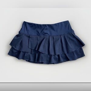 Lucky in Love Skirt Skort M Tennis Dark Blue Ruffle Mini Short Activewear Golf
